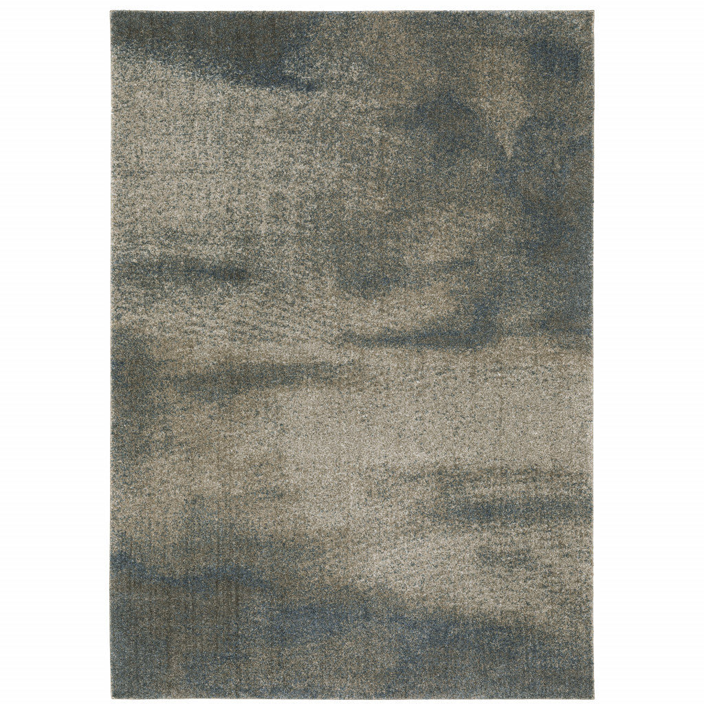 10' X 13' Gray Abstract Power Loom Area Rug-1