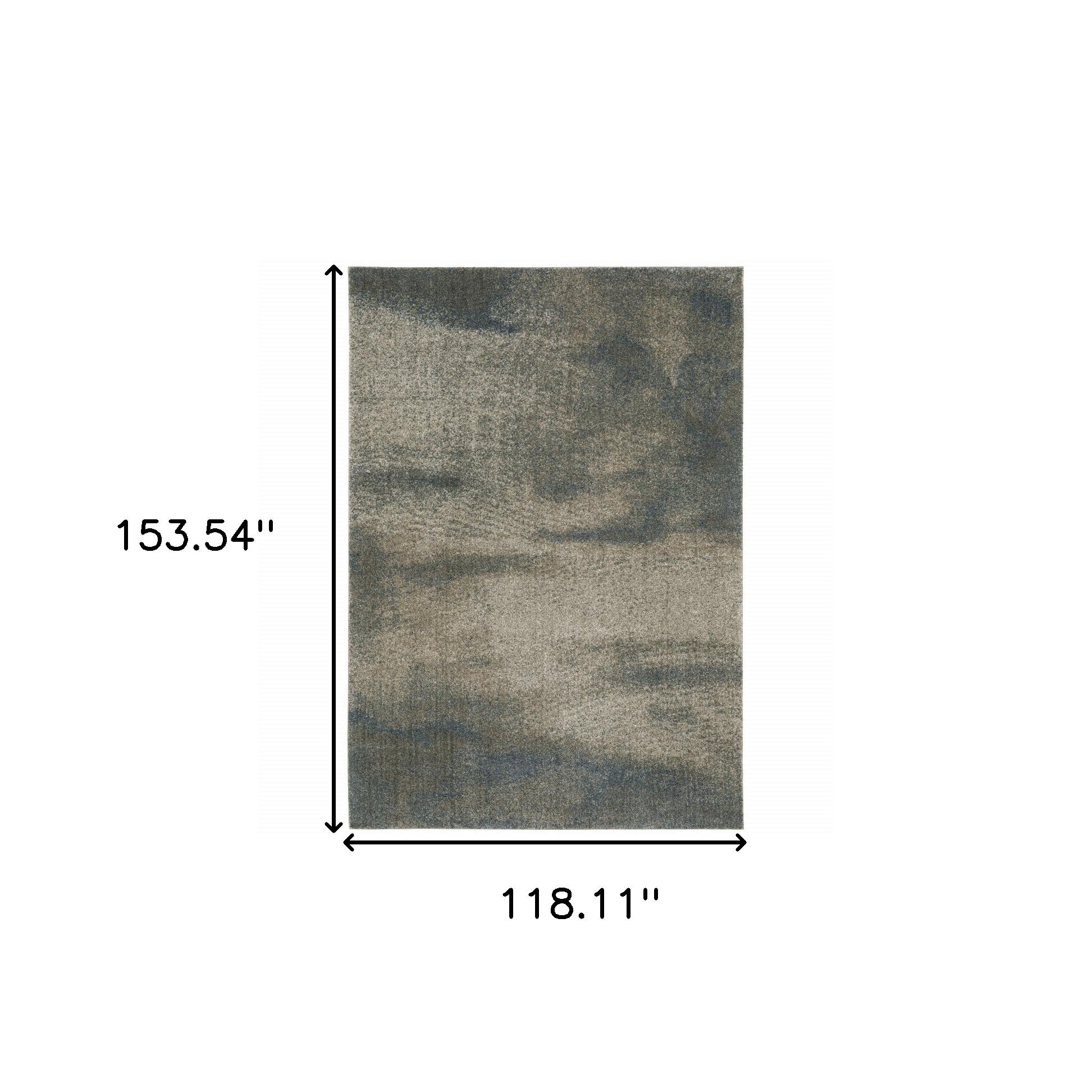 10' X 13' Gray Abstract Power Loom Area Rug-2