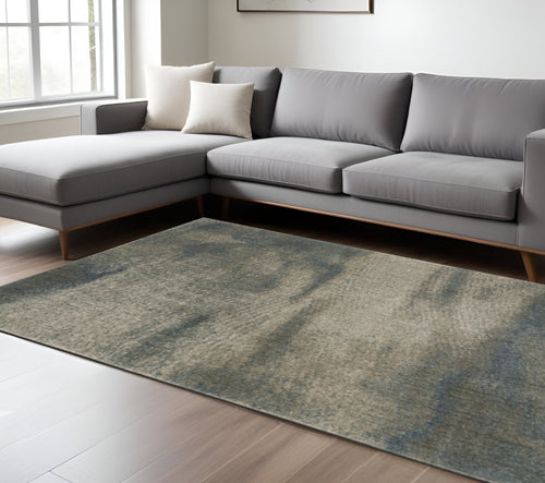 10' X 13' Gray Abstract Power Loom Area Rug-0
