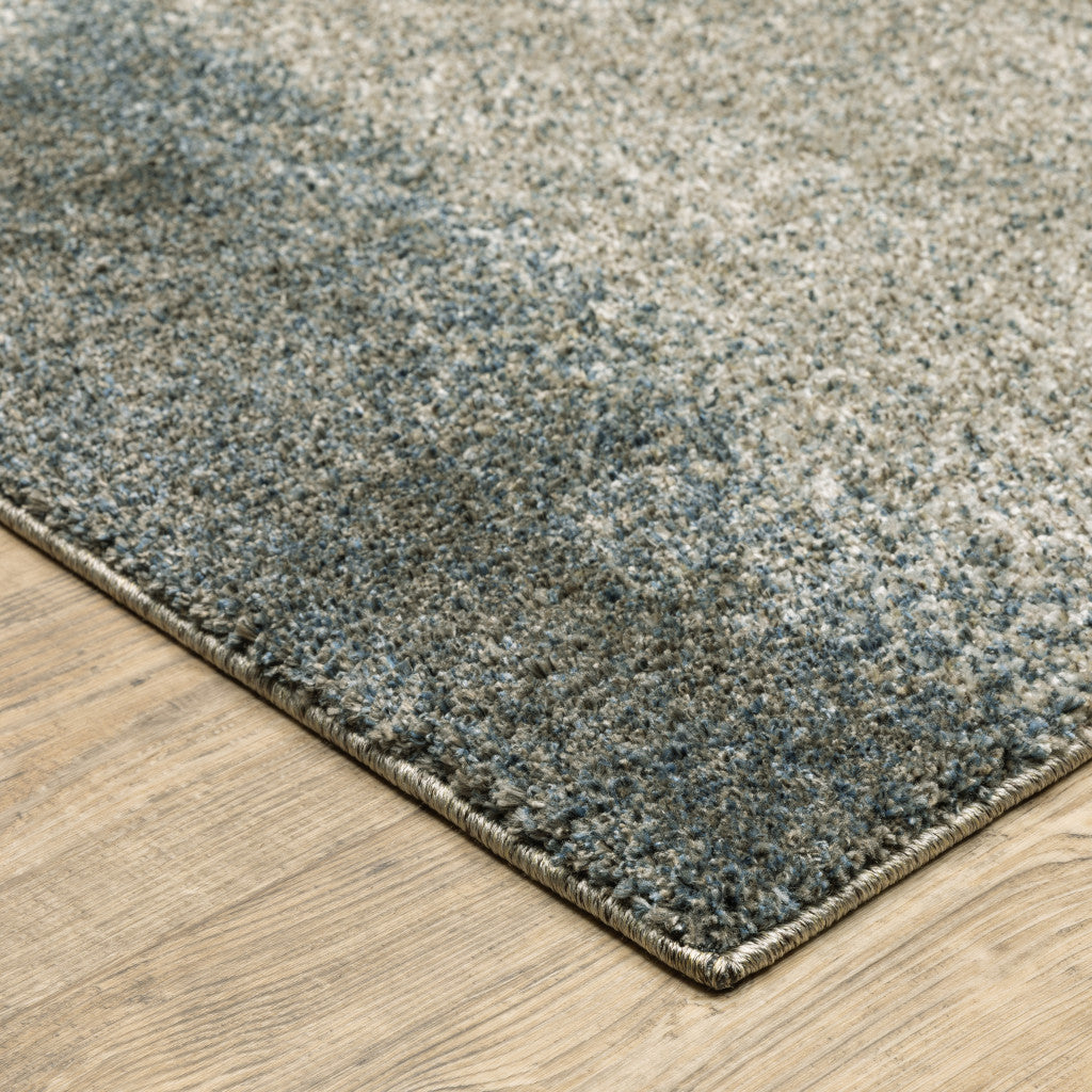 10' X 13' Gray Abstract Power Loom Area Rug-3