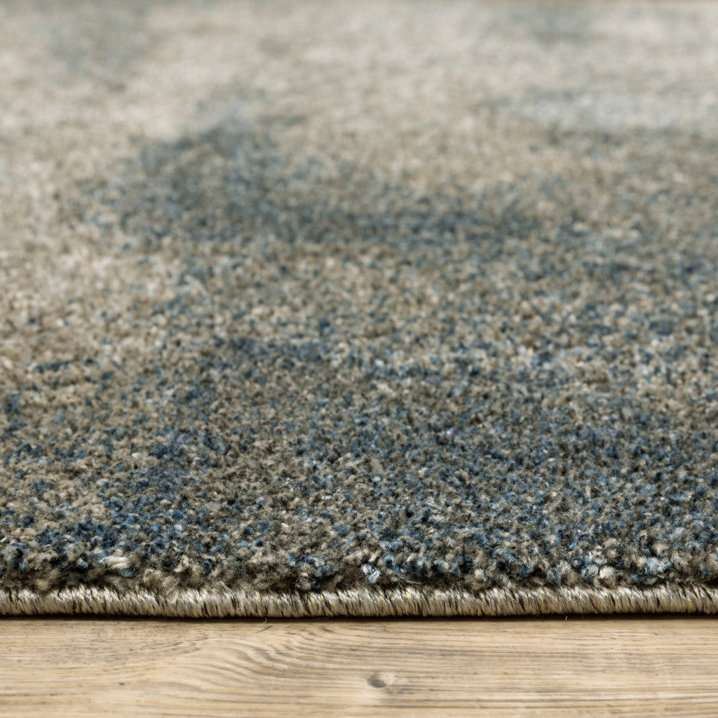 10' X 13' Gray Abstract Power Loom Area Rug-4