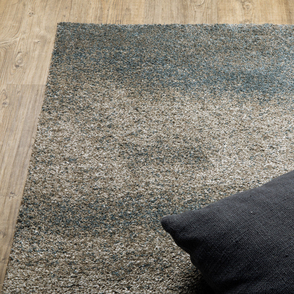 10' X 13' Gray Abstract Power Loom Area Rug-5