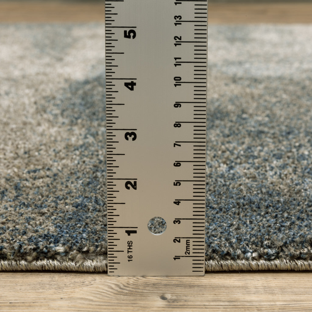 10' X 13' Gray Abstract Power Loom Area Rug-8