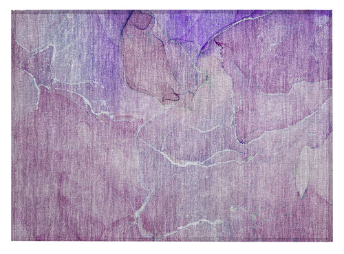 2' X 3' Purple Abstract Washable Non Skid Indoor Outdoor Area Rug-1