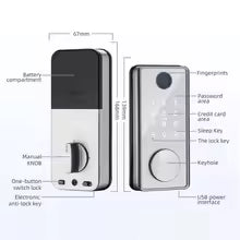Smart Deadbolt Locks Digital Tuya Wifi App Fingerprint Keyless Entry Keypad Electronic Locks for Front Door Alexa Keypad Lock
