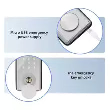 Smart Deadbolt Locks Digital Tuya Wifi App Fingerprint Keyless Entry Keypad Electronic Locks for Front Door Alexa Keypad Lock