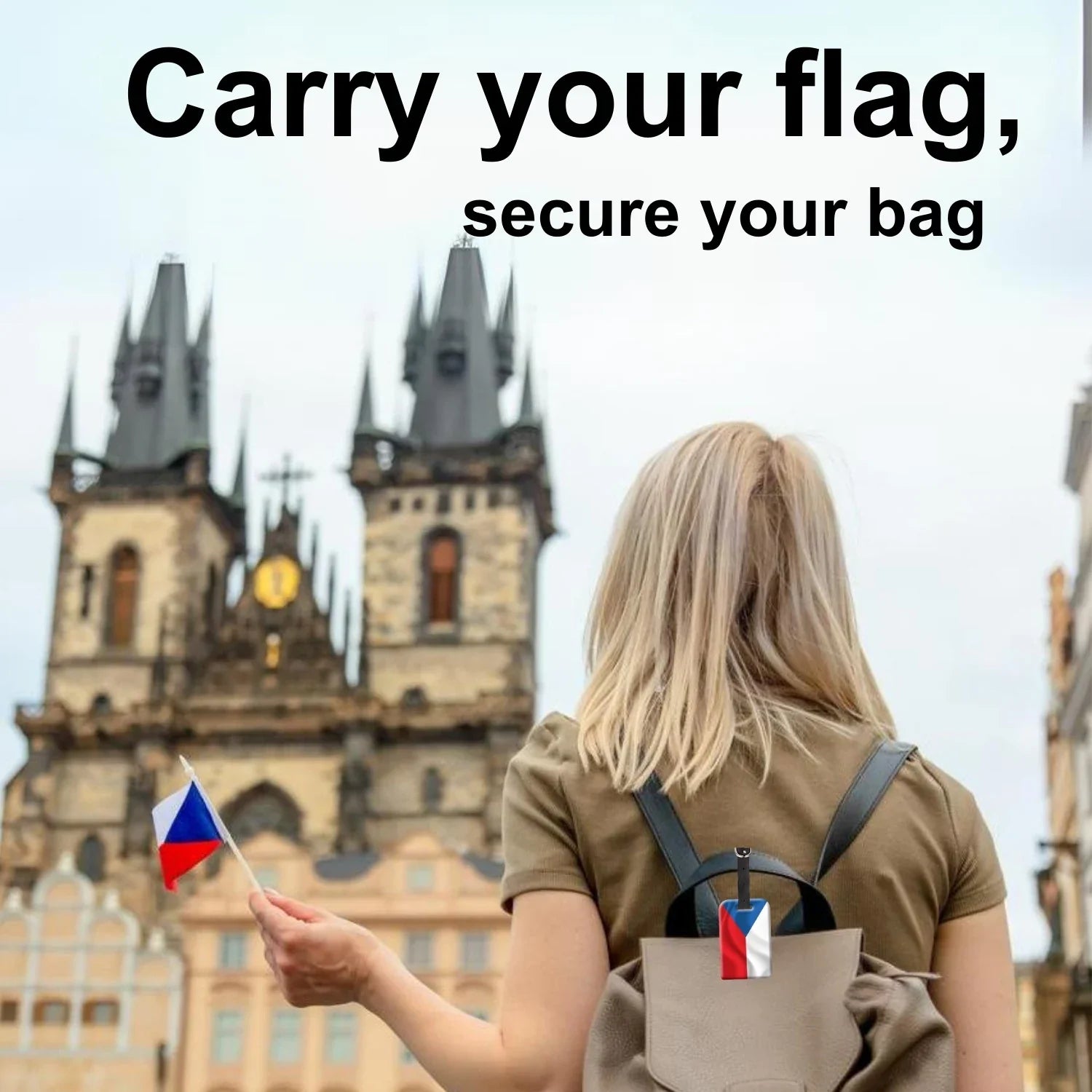 Smart Bag Security Tag -  Czech Republic Flag [Pack 2]-2