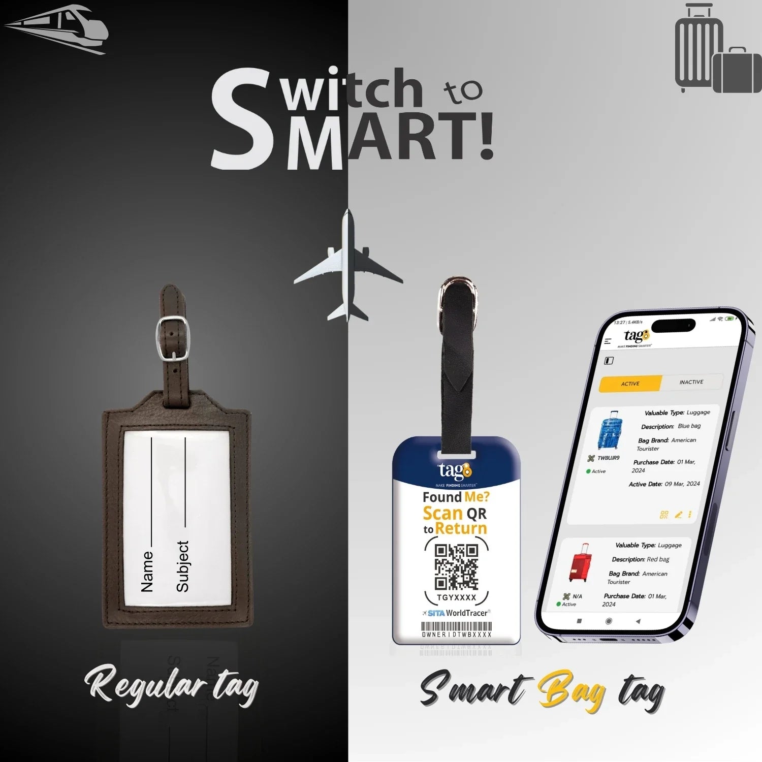 Smart Bag Security Tag -  Finland  Flag [Pack 2]-1