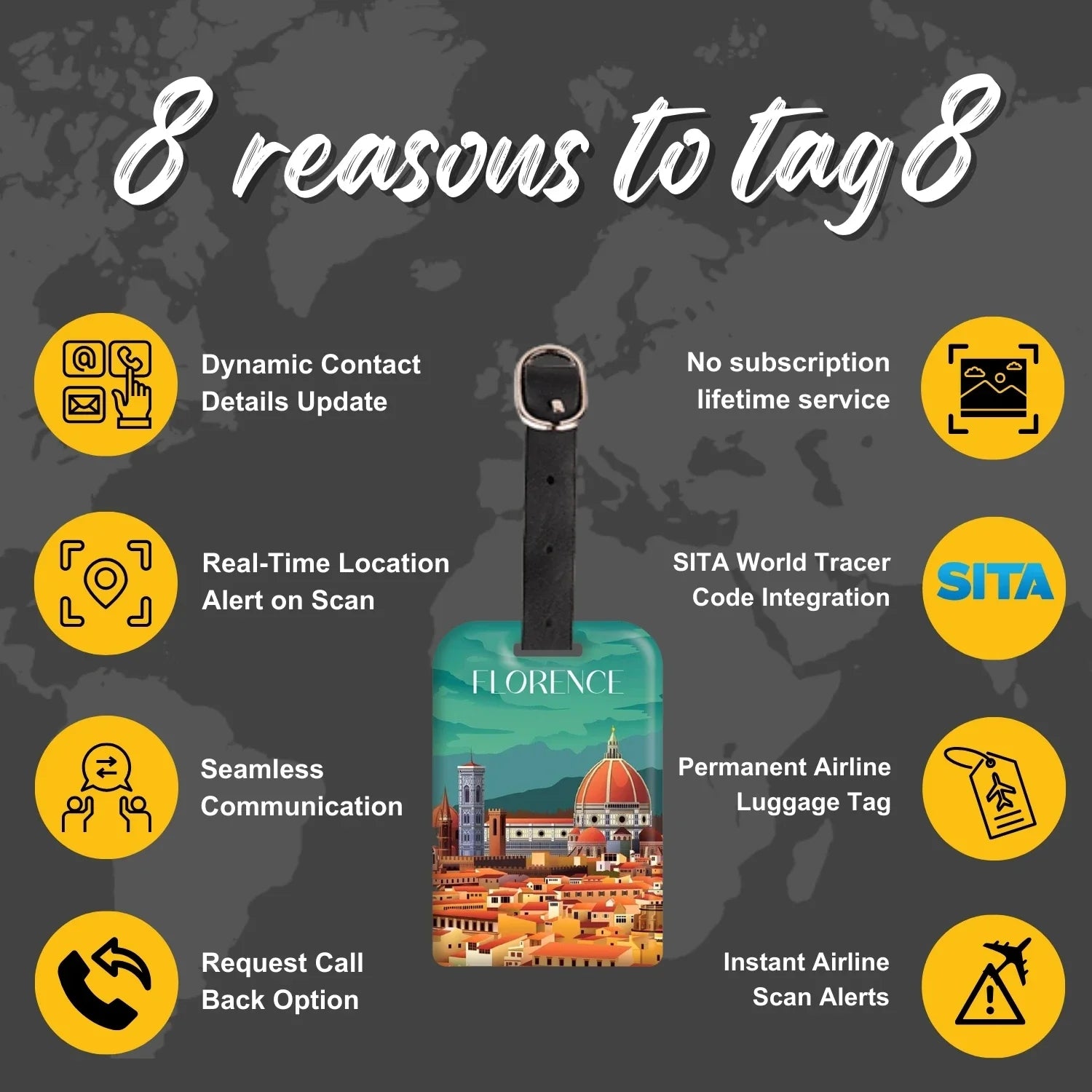 Smart Bag Security Tag - Florence [Pack 2]-3