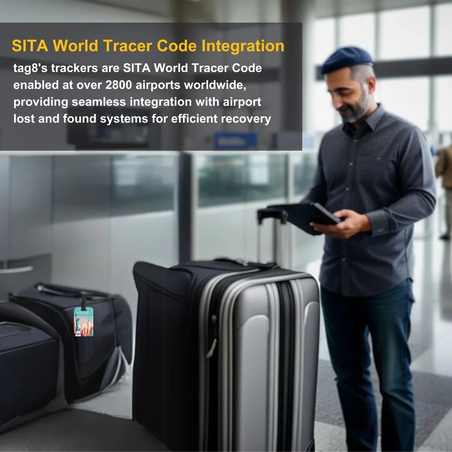 Smart Bag Security Tag-New York [Pack 2]-4