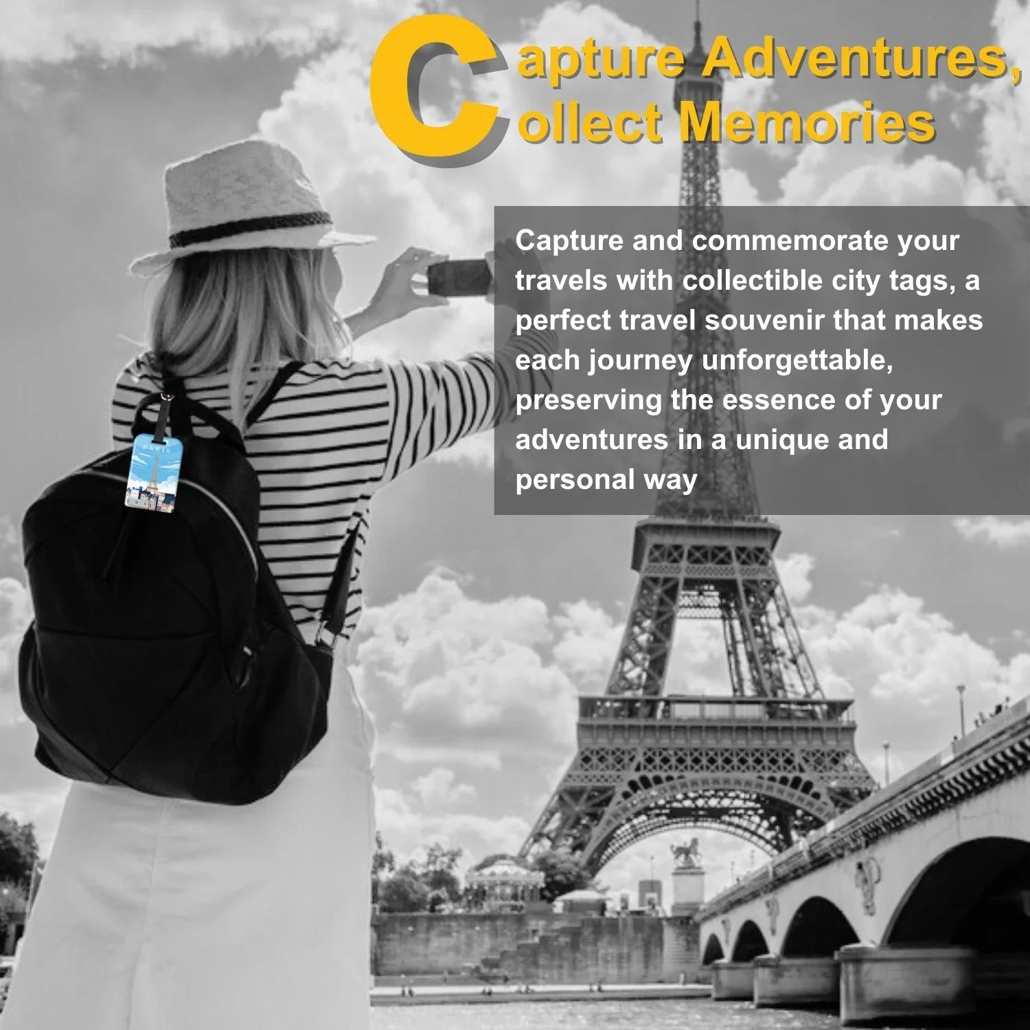 Smart Bag Security Tag - Paris [Pack 2]-2