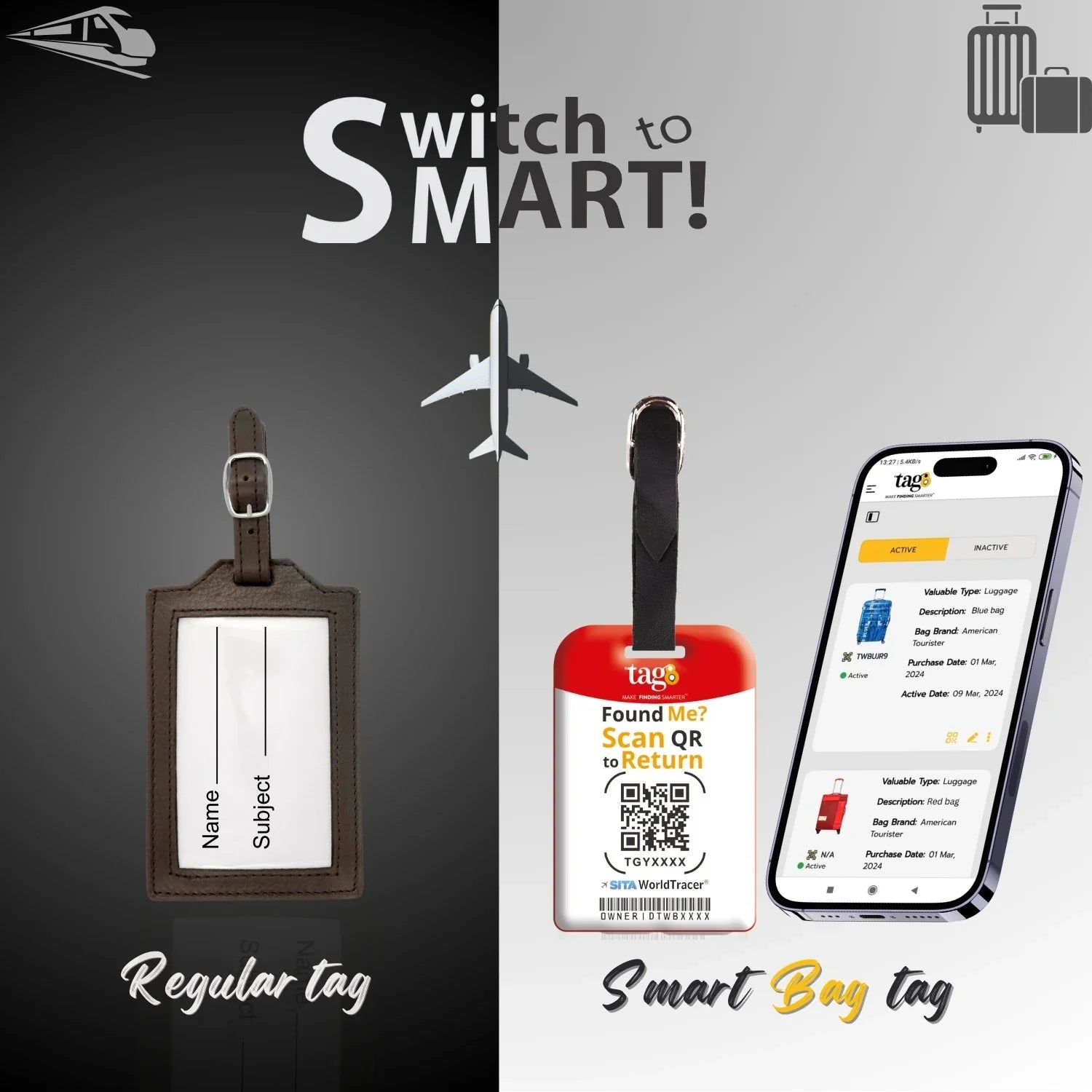 Smart Bag Security Tag - Turkey Flag [Pack 2]-1